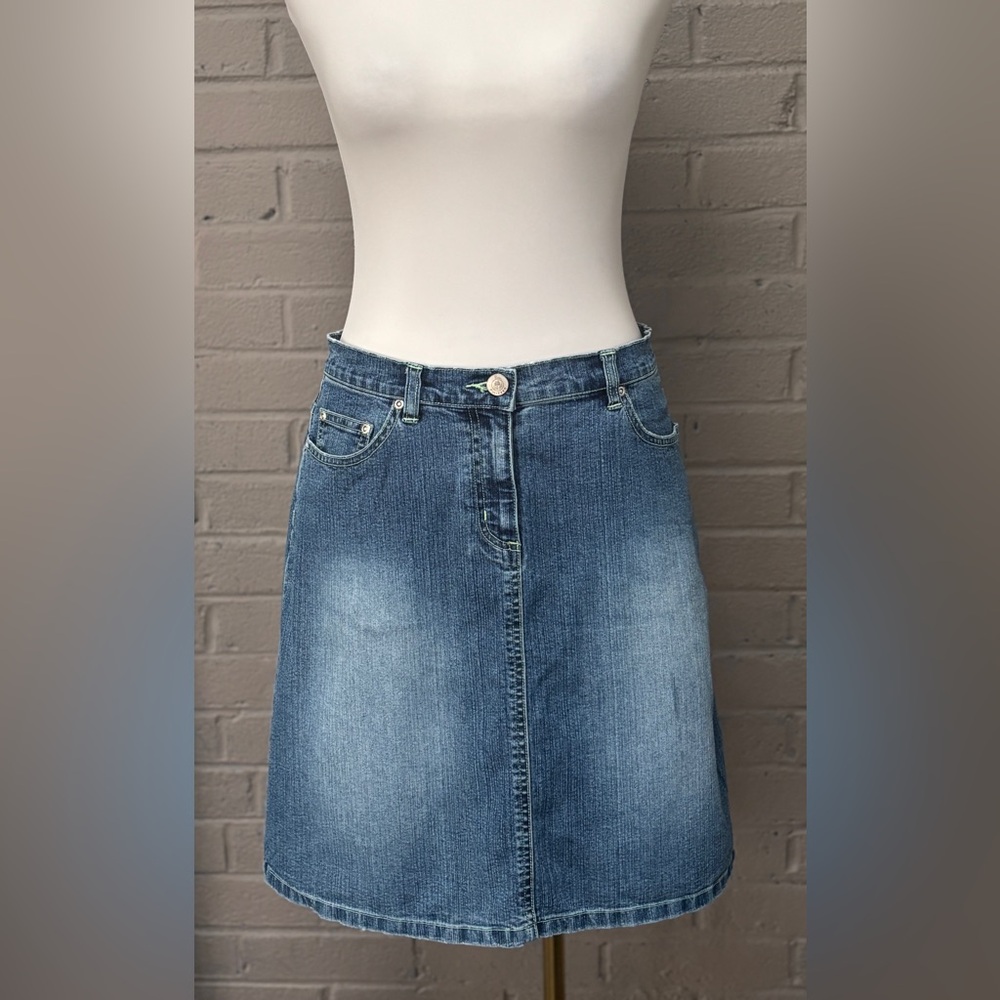 Lilly Pulitzer Blue Denim A-Line Skirt  6